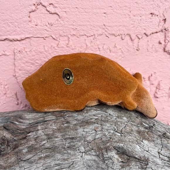 Vintage Flocked Deer Fawn Doe Christmas Hong Kong - Picture 8 of 8